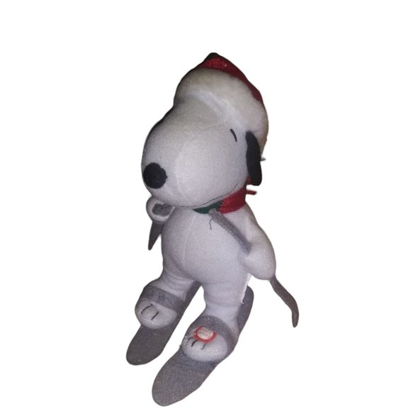 VTG Skiing Winter Snoopy Stuffed Christmas Musical Plush 7 Inch Holiday Toy HTF - Picture 3 of 9